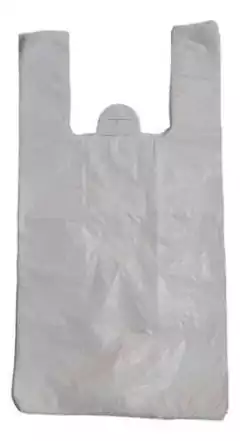 BOLSAS CAMISETA BLANCAS ALTA DENSIDAD 50cm x 60cm X 1000 UNIDADES