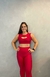 Conjunto Player Legging e Top Borboleta Framboesa