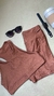 Conjunto Runner Short e Top com bolsos Chocolate