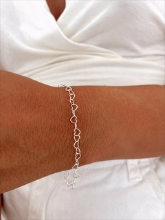 Pulsera corazones 18cm