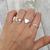 Anillos acero blanco