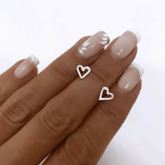 Aros corazón calado - comprar online