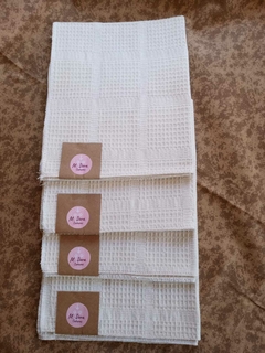 Repasadores - Pack de 3 unidades - Tela nido de abeja - 40 x 50 - 100% algodon - MDora costuras
