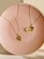 COLAR RELICÁRIO CORAÇÃO PEQUENO FOLHEADO A OURO 18K E PRATA 925