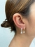 ARGOLINHA DE GOTA CRAVEJADA COM ZIRCÔNIA FOLHEADO A OURO 18K E PRATA 925 - comprar online