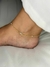TORNOZELEIRA DELICADA COM ZIRCÔNIA FOLHEADO A OURO 18K