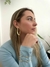 BRINCO GRANDE OVAL MODULADO LISO VAZADO FOLHEADO A OURO 18K E PRATA 925 - comprar online