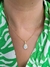 COLAR COM PINGENTE DE GOTA TODO CRAVEJADO ZIRCONIA FOLHEADO A OURO 18K E PRATA 925