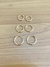 BRINCO TRIO DE ARGOLA CLÁSSICA CLICK FOLHEADO A OURO 18K E PRATA 925 - comprar online