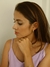 BRINCO DE ARGOLINHA CRAVEJADO DE ZIRCONIA LINNA FOLHEADO A OURO 18K E PRATA 925