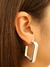 Imagem do BRINCO QUADRADO MAXI LINNA FOLHEADO A OURO 18K E PRATA 925