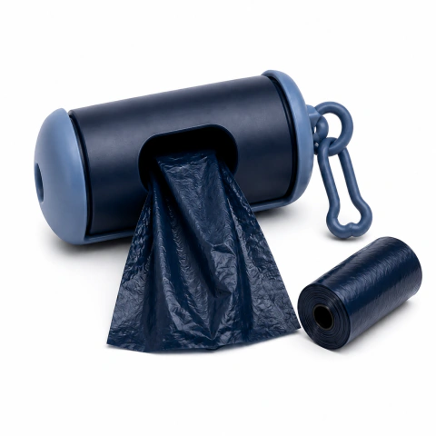 Suporte Cata Caca Pet Azul Com 15 Sacos