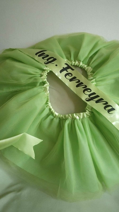 TUTU SIN GLITTER +BANDA. VARIOS COLORES