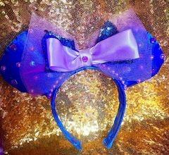 Vincha diadema estilo orejas Minnie (varios personajes, Moana, Tinkerbell, Cenicienta, Blancanieves, Campanita, Aurora, Stich) - tienda online