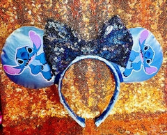 Vincha diadema estilo orejas Minnie (varios personajes, Moana, Tinkerbell, Cenicienta, Blancanieves, Campanita, Aurora, Stich) - tienda online