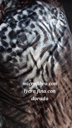 MIC-Microfibra con Lycra Fina con Dorado