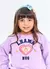 Casaco Infantil Menina Estampa Lhamacórnio - Roxo
