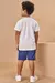 Conjunto de camisa em meia malha e bermuda em linho santorine com elastano - comprar online