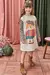 Vestido em Moletom Linho sem Pelúcia e Malha Tweed 81383 Kukiê