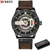 CURREN - Relógio Esportivo, Marca de Luxo, Casual, Quartzo, Pulseira de Couro - FEREBOX