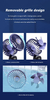Ventilador elétrico multifuncional dobrável, portátil, bateria 3000mAh USB - FEREBOX