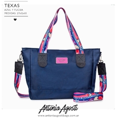 BOLSO TEXAS IMPERMEABLE AZUL - tienda online
