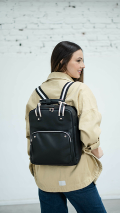 MOCHILA TORONTO SINTÉTICA NEGRA - Marijo