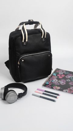 MOCHILA TORONTO SINTÉTICA NEGRA - comprar online