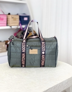 Imagen de BOLSO VIETNAM PUFFER NEGRO Y NUDE