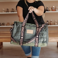 BOLSO VIETNAM PUFFER NEGRO Y NUDE - tienda online
