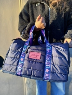 BOLSO VIETNAM PUFFER NEGRO Y NUDE
