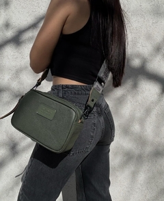BANDOLERA CARO DE CUERO VERDE - comprar online