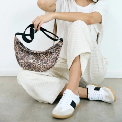 BANDOLERA TORI DE LONA LEOPARDO