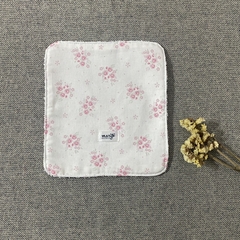 TOALLITAS DE ALGODON - FLORES ROSADAS