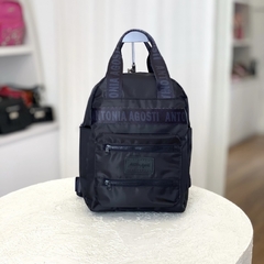 MOCHILA FRANCISCA IMPERMEABLE NEGRA Y PRINT - tienda online