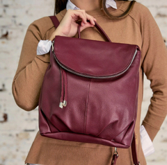 MOCHILA / CARTERA GINGER CUERO MORA - comprar online