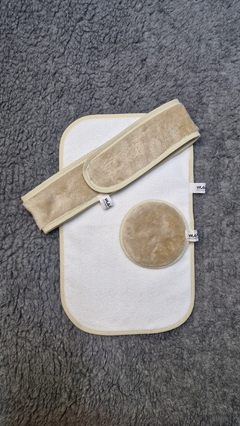 SET SKINCARE ALBA CON VINCHA DOBLE BEIGE - Marijo