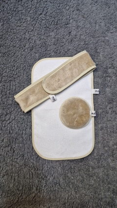 Imagen de SET SKINCARE ESENCIAL CON VINCHA DOBLE BEIGE