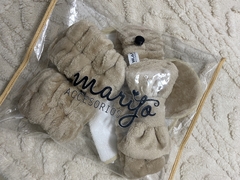 SET SKINCARE MIMO CON VINCHA MOÑO BEIGE en internet