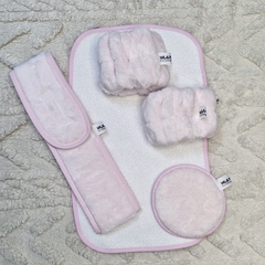 SET SKINCARE MIMO CON VINCHA DOBLE ROSA - comprar online