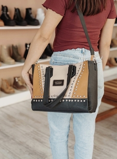 CARTERA CHICAGO DE CUERO NEGRA Y SUELA - tienda online
