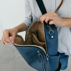 MOCHILA / CARTERA OSLO SINTETICA AZUL en internet