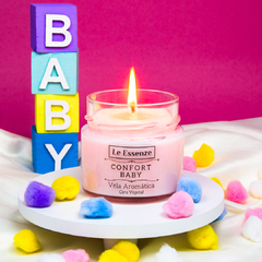 Vela Aromática Confort Baby Rosa - Cera Vegetal de Coco