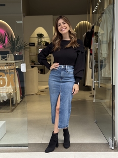 SAIA JEANS MIDI DENIM ZERO