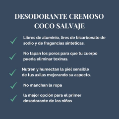 Desodorantes cremosos coco salvaje - Yaku ecotienda
