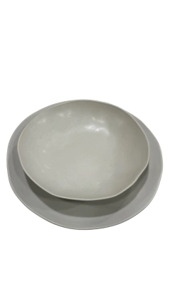 PLATO PRINCIPAL CERAMICA BLANCO ORGANICO 26.5CM - comprar online