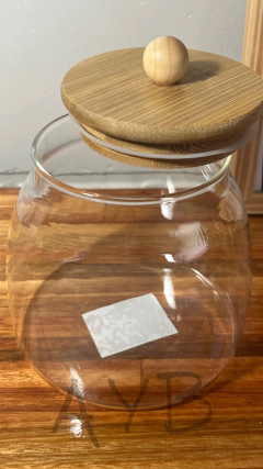 Frasco huevo vidrio tapa hermetica chico - comprar online