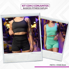KIT 2 Conjuntos de Alcinha de Academia Cores Variadas Fitness Feminino com Tecido Em Suplex - Oxygen Sport - Respirando Novos Ares no Mundo do Esporte!