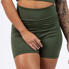 Short Legging Suplex Cós Alto Meia Coxa Tecido em Suplex Feminino Fitness de Academia