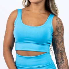 Top Fitness Básico de Academia Sem Bojo em Tecido Suplex com Ótima Sustentação - comprar online